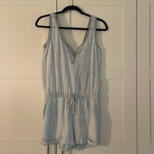 Cloth & Stone Backless Chambray Romper